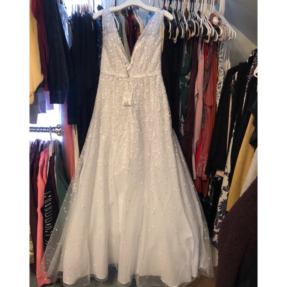 Melissa Sweet 3D Floral Wedding Dress 💕 RARE White!! - Picture 4 of 7